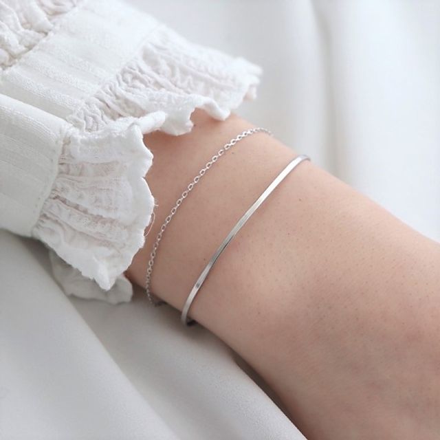 Owner Clan Bestseller (Silver925) Two line thin bracelet [W8B6752260408]