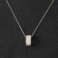 Ownerclan popular item Gold-plated Silver Ring Square Cubic Necklace [WF7FA66260424]