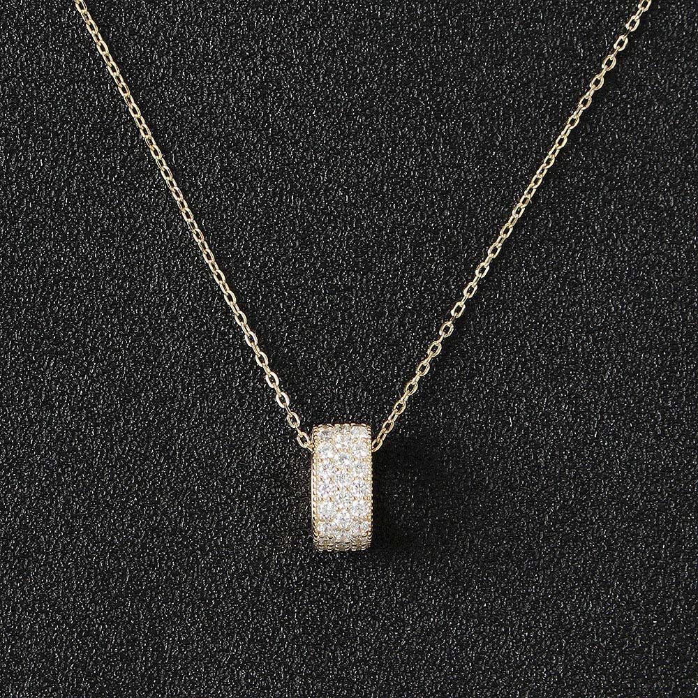 Ownerclan popular item Gold-plated Silver Ring Square Cubic Necklace [WF7FA66260424]