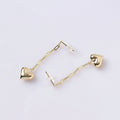 Ownerclan popular product Gold-plated Silver heart chain clip earrings [WF7FA7B260424]