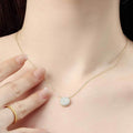 Ownerclan popular item silver accessory sterling silver necklace cubic circle jewelry [WF8FC56260403