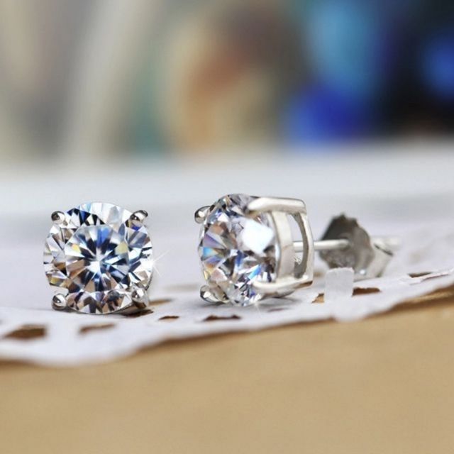 Owner Clan popular product four-prong cubic earring silver mini cubic earringDG [WFC6F0B260604]