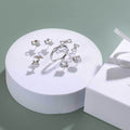 Silver Earring Set Silver Nose Stud Earring Set Ring Set [WFFP68T260502]