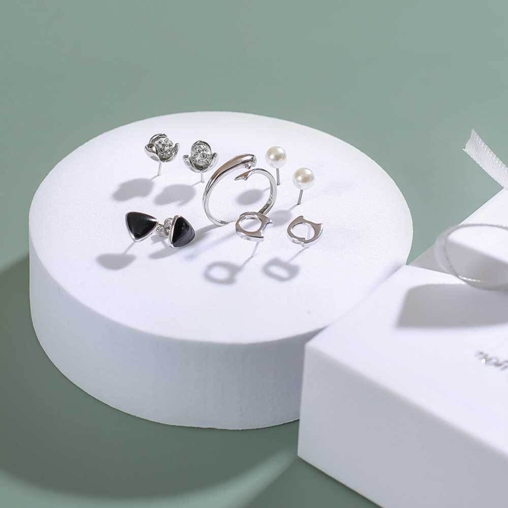 Ownerclan Popular Set Daily Women Flower Ring Silver Earring Fashion [WFFP68W260502]