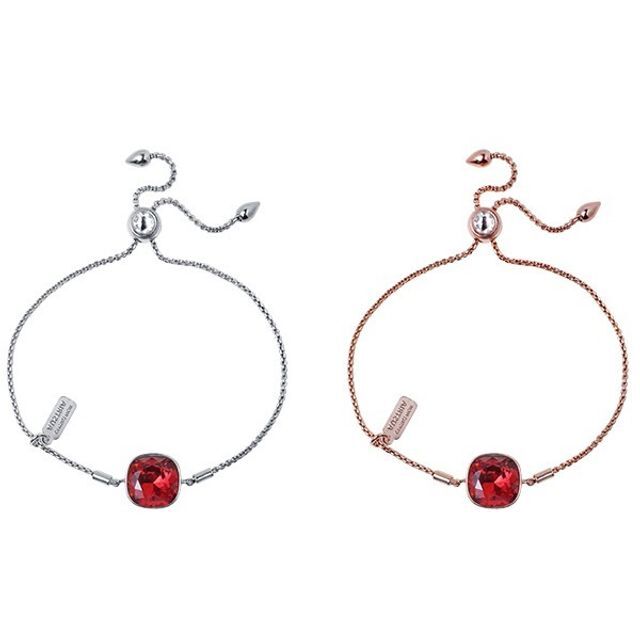OwnerClan popular product B018 Scarlet 12mm Cushion Cut Crystal Slide Chain Bracelet WFFPOGE260502