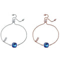 Owner Clan popular product B019 Royal Blue 12mm Crystal Slide Chain Bracelet [WFFPOGF260502]