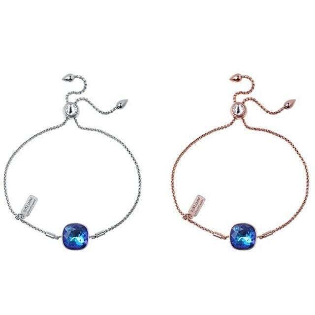 Owner Clan popular product B019 Royal Blue 12mm Crystal Slide Chain Bracelet [WFFPOGF260502]