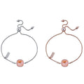 Ownerclan Popular Product B024 Peach Diamond 12mm Crystal Slide Bracelet [WFFPOGK260502]