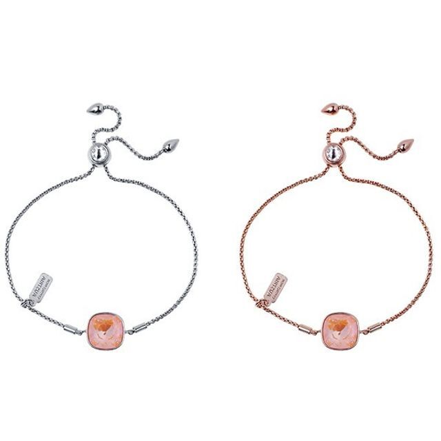 Ownerclan Popular Product B024 Peach Diamond 12mm Crystal Slide Bracelet [WFFPOGK260502]