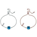 OwnerClan Best Seller B028 Blue Zircon 12mm Crystal Slide Chain Bracelet WFFPOGO260502