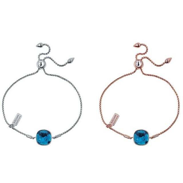OwnerClan Best Seller B028 Blue Zircon 12mm Crystal Slide Chain Bracelet WFFPOGO260502