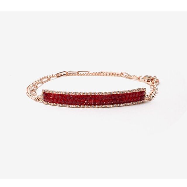 OwnerClan Popular Product B032 Red Austrian Crystal Bracelet [WFFPOGS260502]