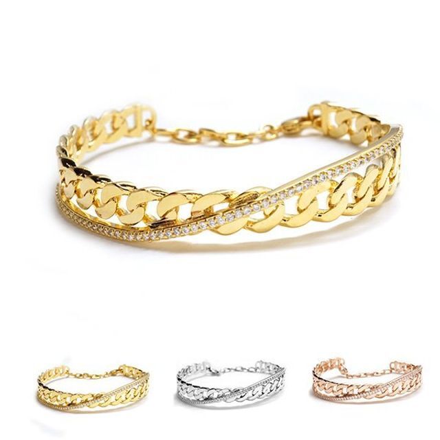 OwnerClan Popular Product FB005 Cuff Chain Bracelet [WFFQID4260424]