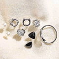 Ownerclan Popular Item Silver Earrings Set Ring Woman Flower Fashion [WFG1MLJ260424]