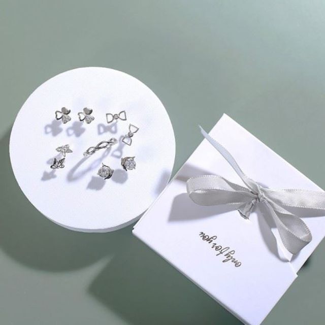 Owner Clan Best Seller EAS Bling For You 4pcs Earrings + Ring Set Y3 GWM [WFGL5J1260505]
