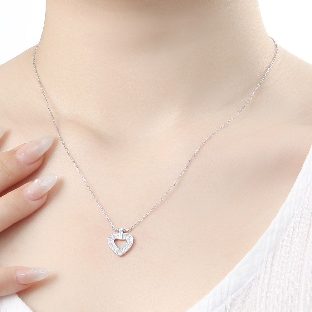 Ownerclan popular item heart silver pendant daily [WFHPB5F260319]