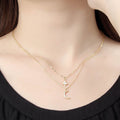 Ownerclan Popular Silver Necklace Layered Thin Women [WFHPB60260319]