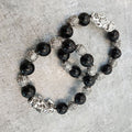Owner Clan Popular Buddhist Mala Beads Feng Shui Fashion Wealth Bracelet Silver Bihyu [WFKAZY1260407