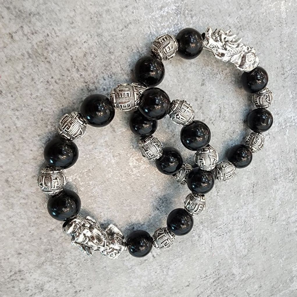 Owner Clan Popular Buddhist Mala Beads Feng Shui Fashion Wealth Bracelet Silver Bihyu [WFKAZY1260407