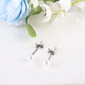 Ownerclan Popular Product After Jewelry Black Ribbon Pearl Drop Earrings EC559E WFKBWAH260508