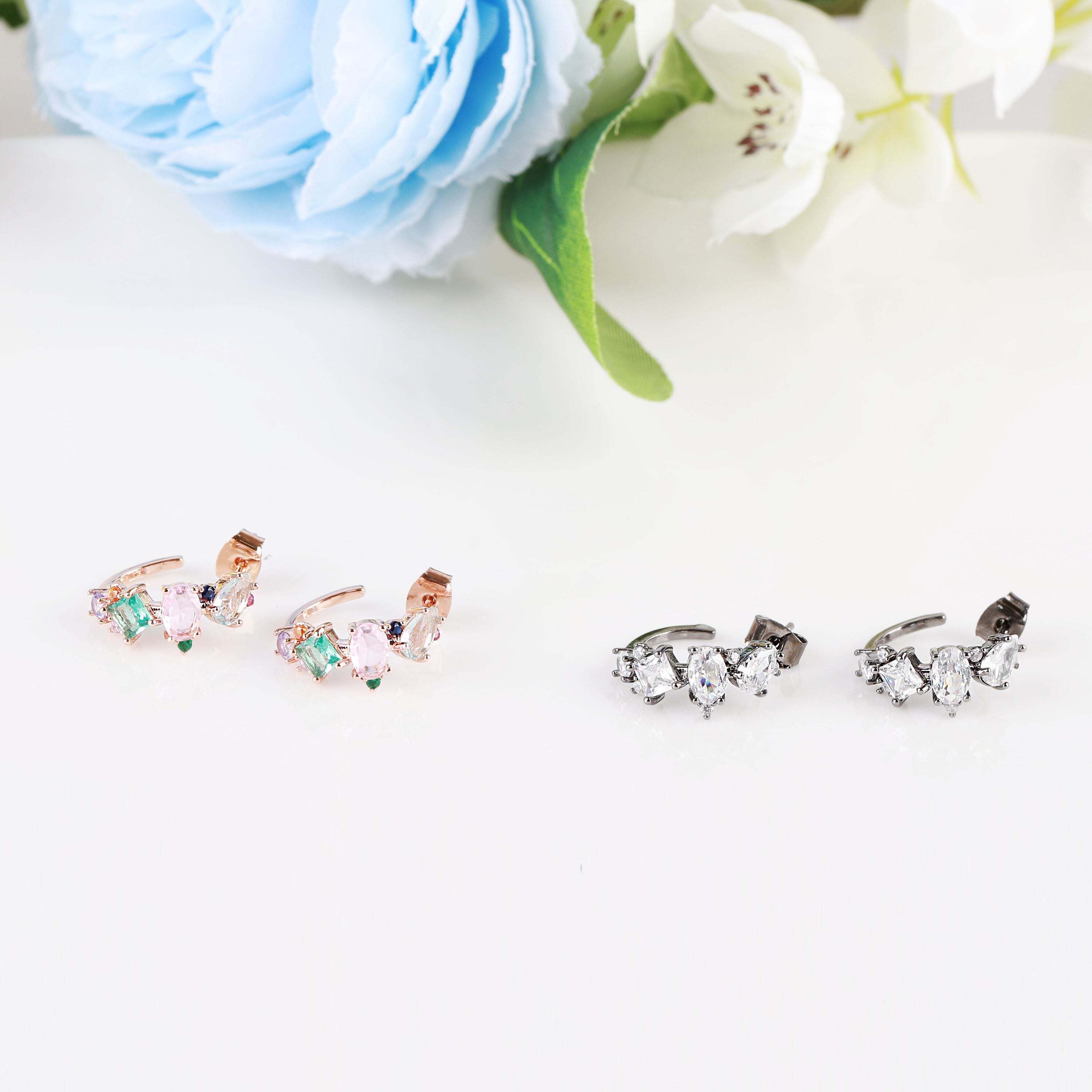 Ownerclan popular product Si-Hui Jewelry simulated diamond chunky bold earrings EC566E WFKBWDV260508
