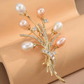 Ownerclan popular item AAA Conia cubic pure freshwater pearl flower brooch WFKOFNU260411