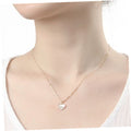 Ownerclan Trendy Jewelry Fashion Necklace Bead Addict Silver 925 Gold Plated Heart Necklace [WFKQGZ8
