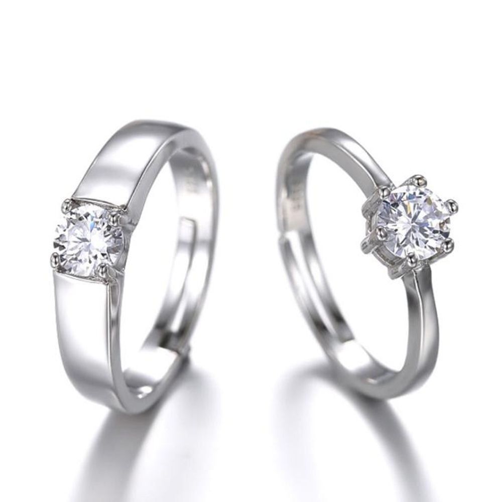 OwnerClan Best Seller Wedding Ring Set Zirconia Couple Rings Zirconia Wedding [WFKR8ER260413]