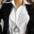 OwnerClan popular item 47mm retro long modern style large magnifying necklace gift box WFKTVML260413