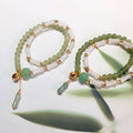 OwnerCland popular items H4H5 luck bracelet natural jade agate beaded bracelet 2-for-1 lucky bracele