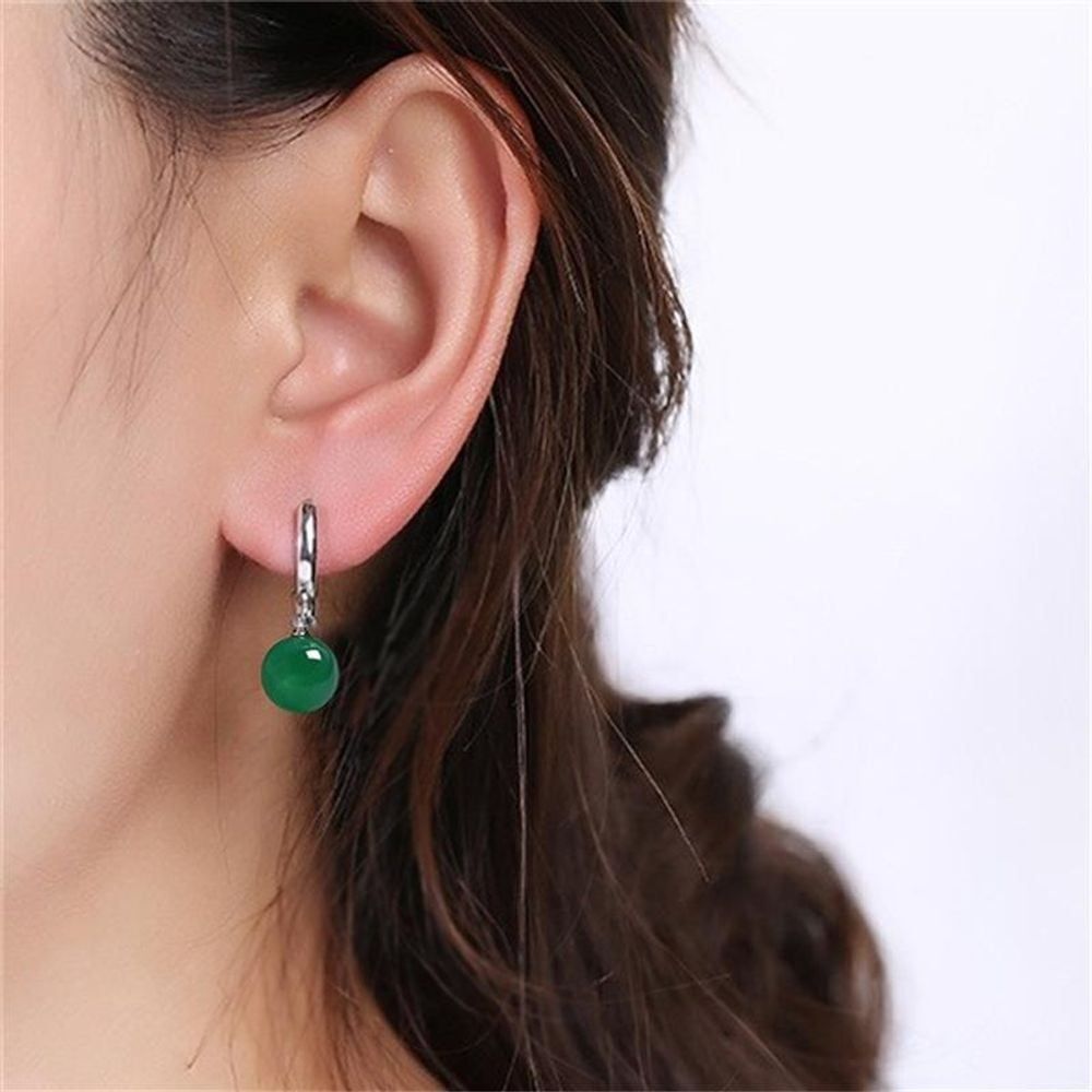 OwnerClan popular item green malachite ear cuff earring green gemstone ear cuff S925 WFKV73F260414