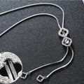 Ownerclan popular product black white crystal adjustable length fashion long necklace [WFLENFC260416
