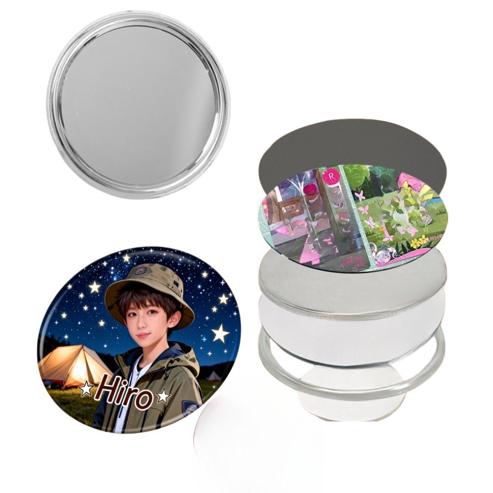 Owner Clan Bestseller Durable Mirror Pin Button Metal Round DIY Craft 58MM 100pcs [WFLS5OR260507]