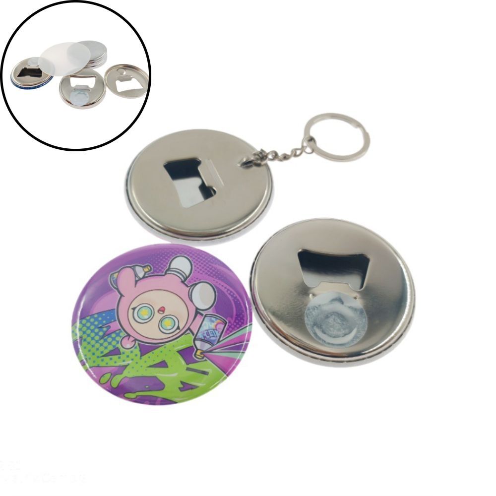 Ownerclan Popular Product Pin Button Keychain Bottle Opener Metal Round DIY Craft 58MM 100 pieces [W