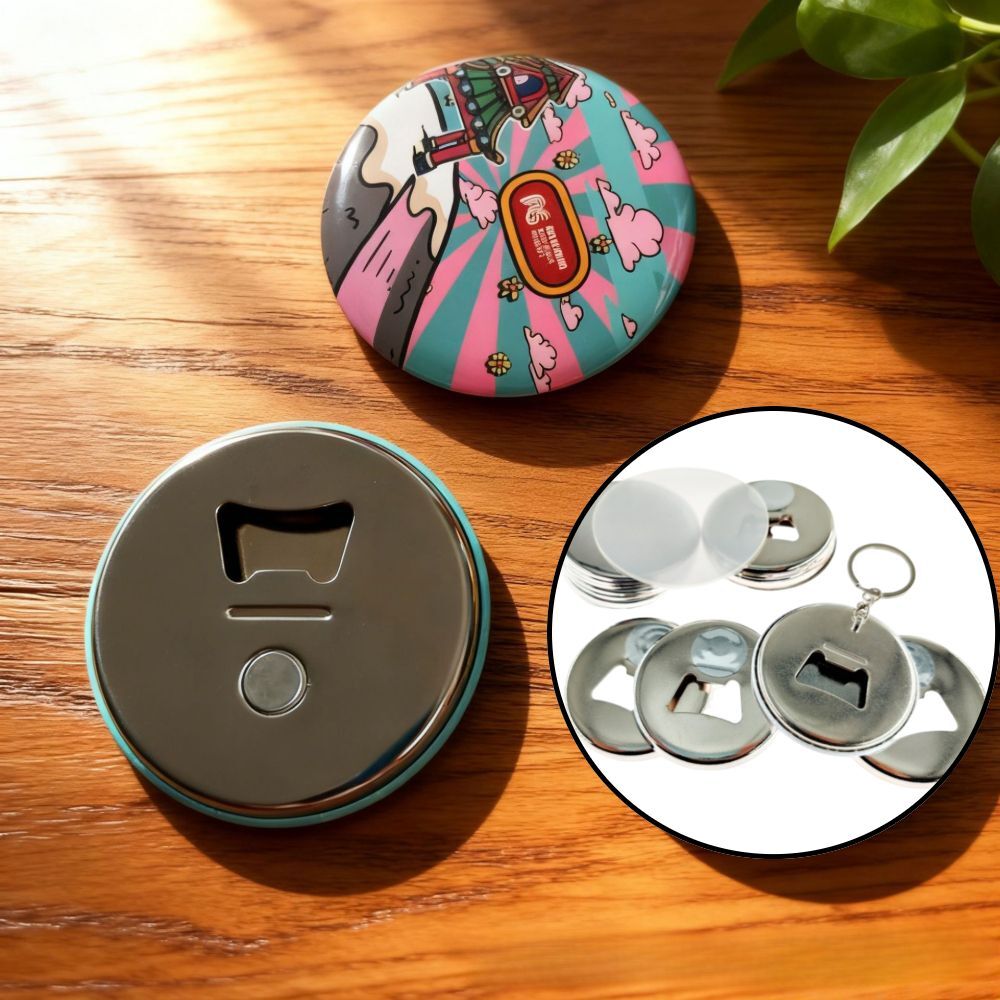 OwnerClan Popular Product 58MM Metal Pin Button Keyring Bottle Opener DIY Crafting 100 pcs [WFLS5XG2