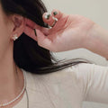 OwnerClan Popular Product S5003 Women's Pearl Flower Earrings Feminine Earings Daily Silver925 [WFMI