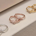 Ownerclan Popular Product S5004 Women Twisted Cubic One-Touch Earring Unique Earings Silver925 [WFMI