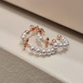 OwnerCLAN Popular Product S5011 Women's Pearl Clover Earring Daily Silver925 [WFMI9PH260327]