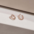 OwnerClan popular item S5018 women's lucky sperm whale tail earrings daily one-touch sterling silver
