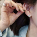 Ownerclan Popular Product SE128 Women's Joy Matte Smile Silver Earrings Daily Earings (Silver 925) [