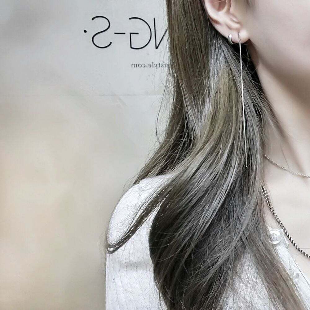 OwnerClan popular item SE102 women long drop silver earings silver 925 [WFMI9QB260327]