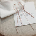 Ownerclan popular item SE108 women pink opal long drop silver earing (925 silver) [WFMI9QH260327]