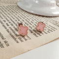 Ownerclan Popular Product SE141 Women's Pink Opal Silver Earrings Daily Earings (Silver 925) [WFMI9Q