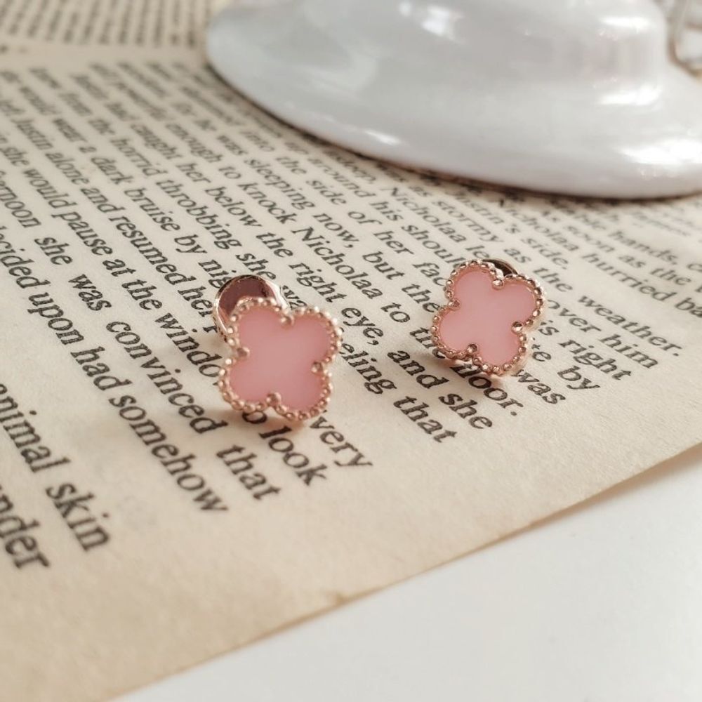 Ownerclan Popular Product SE141 Women's Pink Opal Silver Earrings Daily Earings (Silver 925) [WFMI9Q