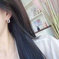 Silver Earring SS1055 Women Simple Point Earings Daily Basic Silver 925 [WFMI9S1260327]