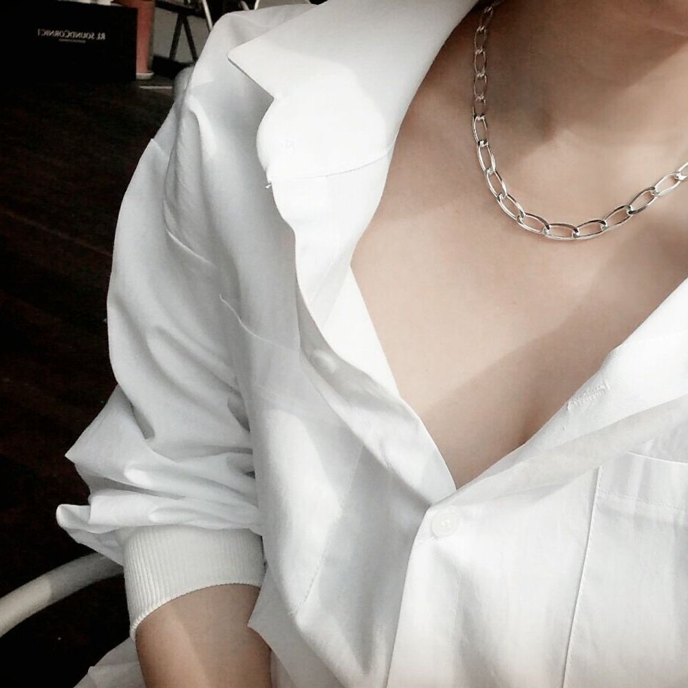 OwnerClan popular product S5110 women Italian chain stylish necklace daily simple silver925 [WFMI9S9