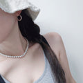 OwnerCland popular product SS1018 women's epoxy bead necklace bold simple daily silver 925 [WFMI9SM2