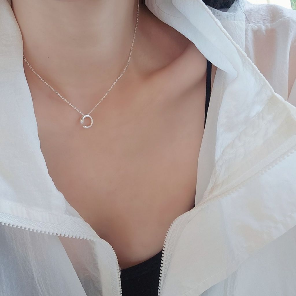 Ownerclan Popular Product SS1062 Women's Ring Necklace Lovely Simple Point Daily Silver 925 [WFMI9SZ