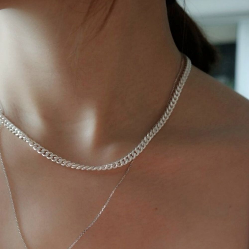 OwnerClan popular item SN147 women 5don silver chain necklace daily (silver 925) [WFMI9T0260327]