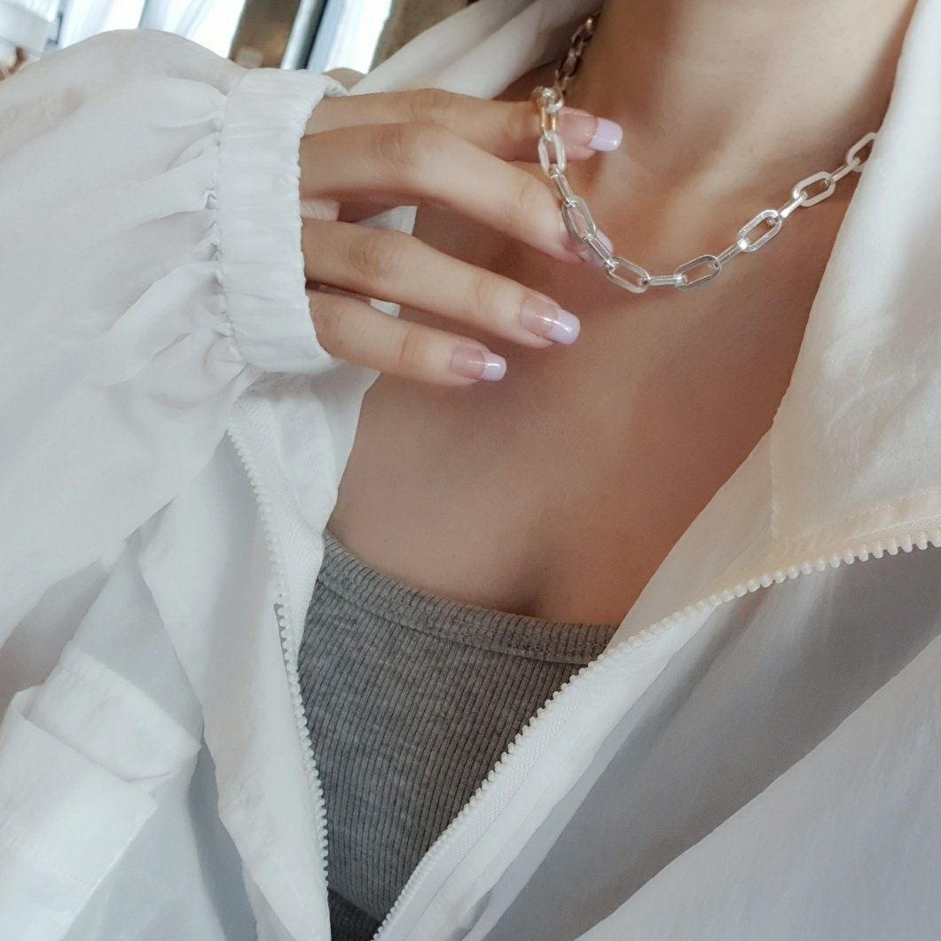 OwnerClan popular item SN1004 women simple bold chain necklace daily silver (925) [WFMI9T4260327]